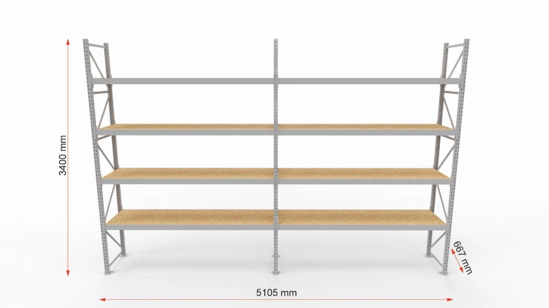 Regał magazynowy lekki H-3400 G-700 2xL-2500 (wymiary).jpg