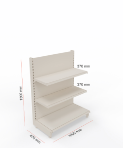 Regały sklepowy przyścienny P130A wymiary L100 (Niestandardowy).png